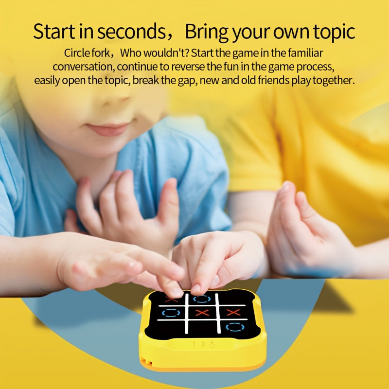 Bolalar uchun mustahkam ABS materialidan tayyorlangan qiziqarli elektron Tic-Tac-Toe o'yini.