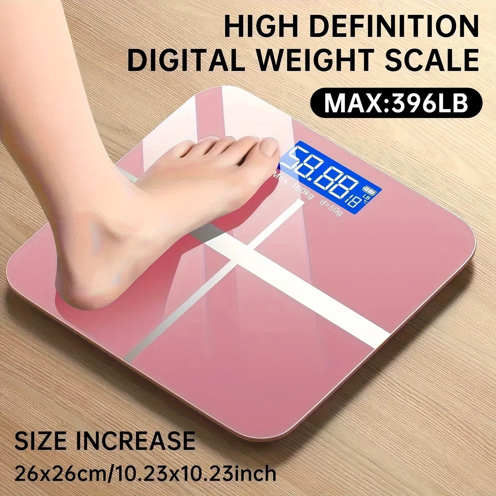 Compact adult body scale with wide platform high capacity accurate weighing LED display up to 177 kg