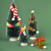 10 шт. Мини-шарфы для вина на Рождество, украшения для рождественской елки, поделки своими руками, шарфы для кукол и рождественские принадлежности.