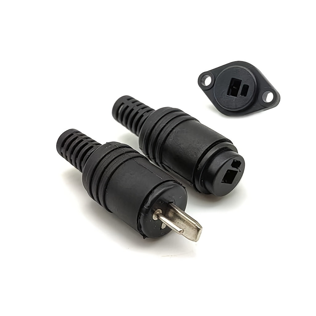 2-Pin T-Shaped Female Plug for Audio Lamp Power Signal Socket 1 or 3 Pairs