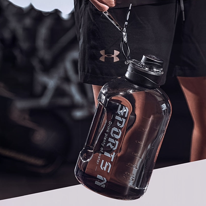 Large 1700ml Sports Water Bottle with Straw Durable PC Material for Gym Travel Camping