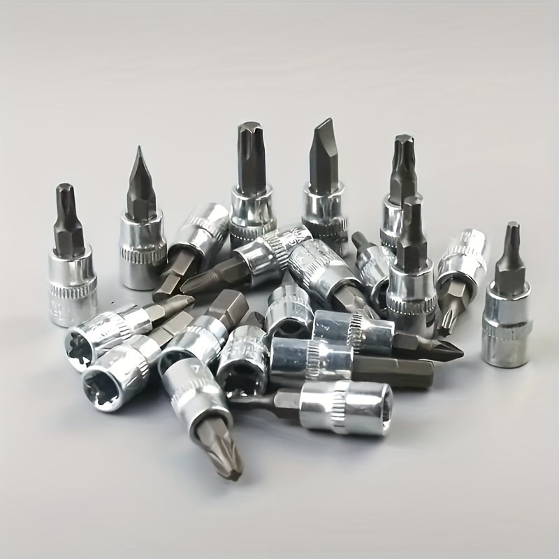 Juego de 46 piezas de llaves de vaso de acero con trinquete y estuche de almacenamiento