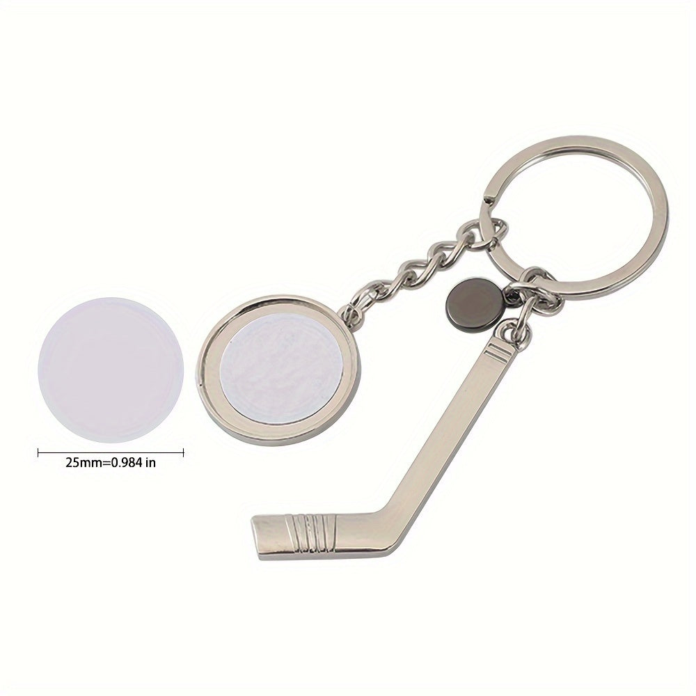 Set of 10 Sublimation Metal Keychains for Sports Fans Football Soccer Baseball Hockey Golf Personalize Backpacks