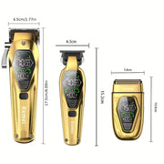 Профессиональный набор для стрижки волос с возвратно-поступательной бритвой, масляной головкой машинки для стрижки и большой дисплейной машинкой для стрижки, отличный подарок.
