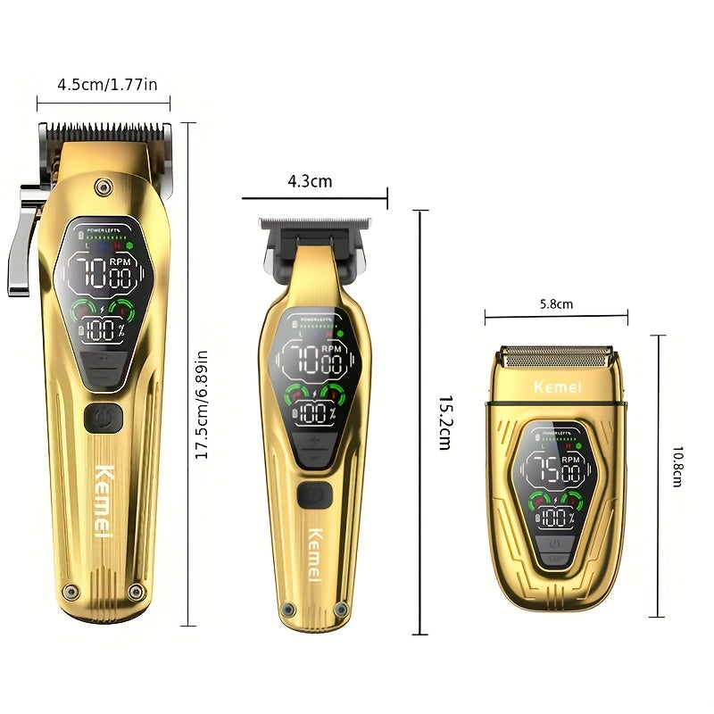 Профессиональный набор для стрижки волос с возвратно-поступательной бритвой, масляной головкой машинки для стрижки и большой дисплейной машинкой для стрижки, отличный подарок.
