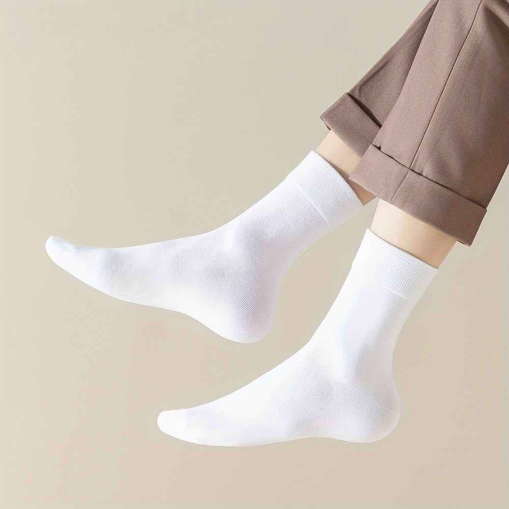 Unisex Cotton Crew Socks 6 Pairs Breathable Sweat-Absorbing Comfortable