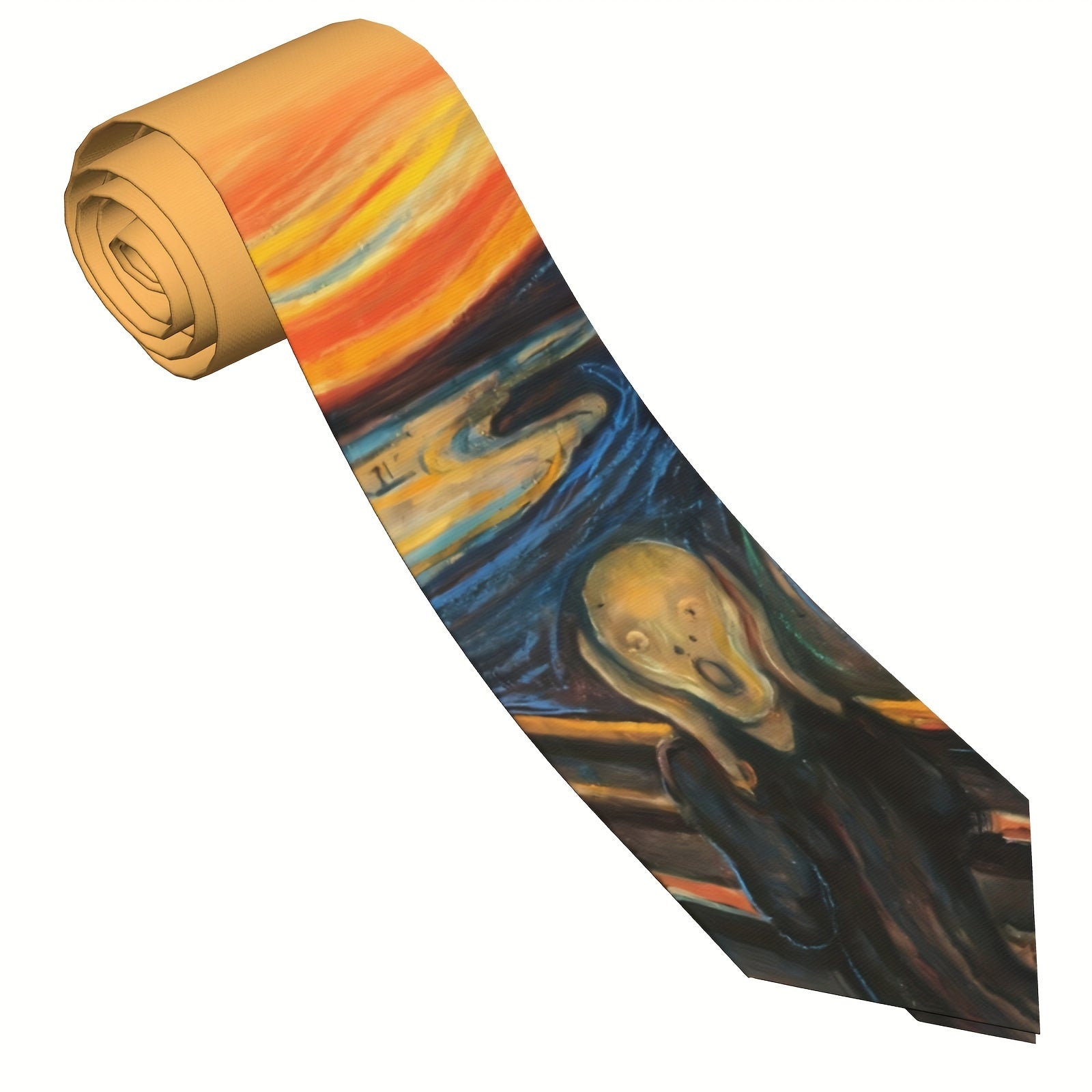Men's Starry Night Oil Painting Tie Polyester Business Dress Tie