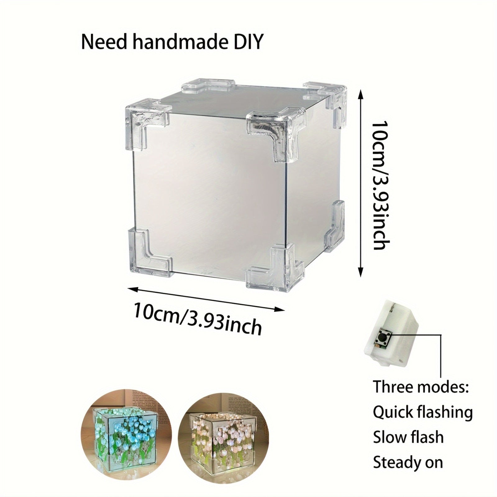 DIY Tulip Nightlight with 20 LEDs Flower Sea Modern Tabletop Gift for Girlfriends Family and Friends