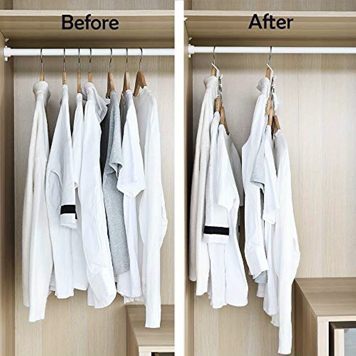 4-Piece Heavy Duty Plastic Hanger Set with 3 Hooks for Clothes Storage