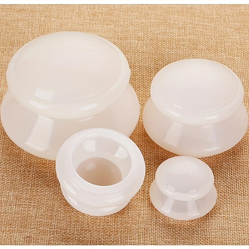 4 dona Silikon Massaj Kupa to'plami Yuz va Tanani mushaklari uchun