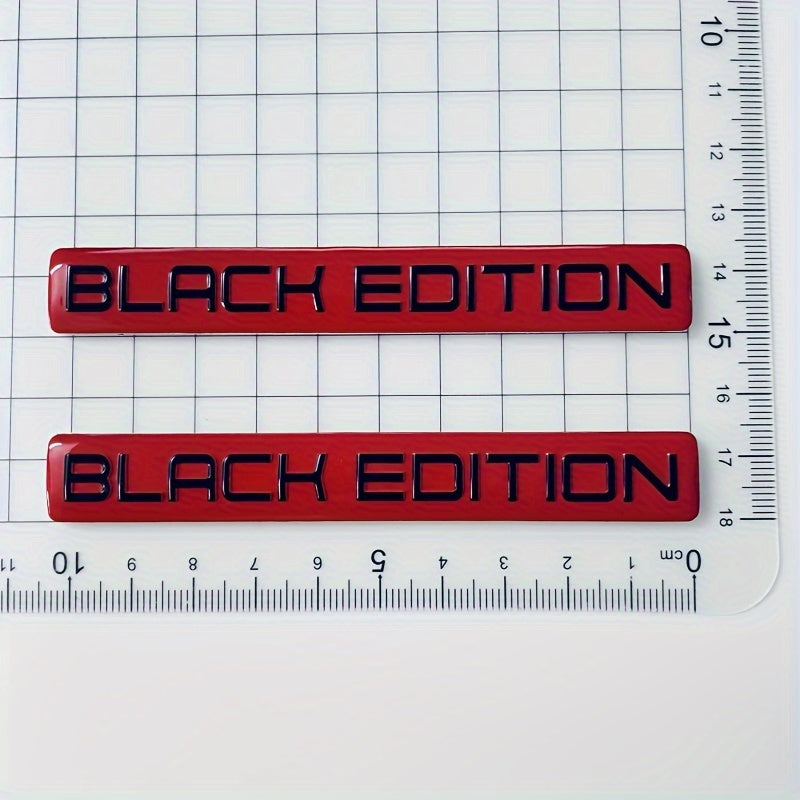 Car Logo Stickers Black Aluminum Alloy Limited Edition Pair