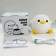 Duck LED Night Light Silicone Body USB Rechargeable Timer for Bedroom