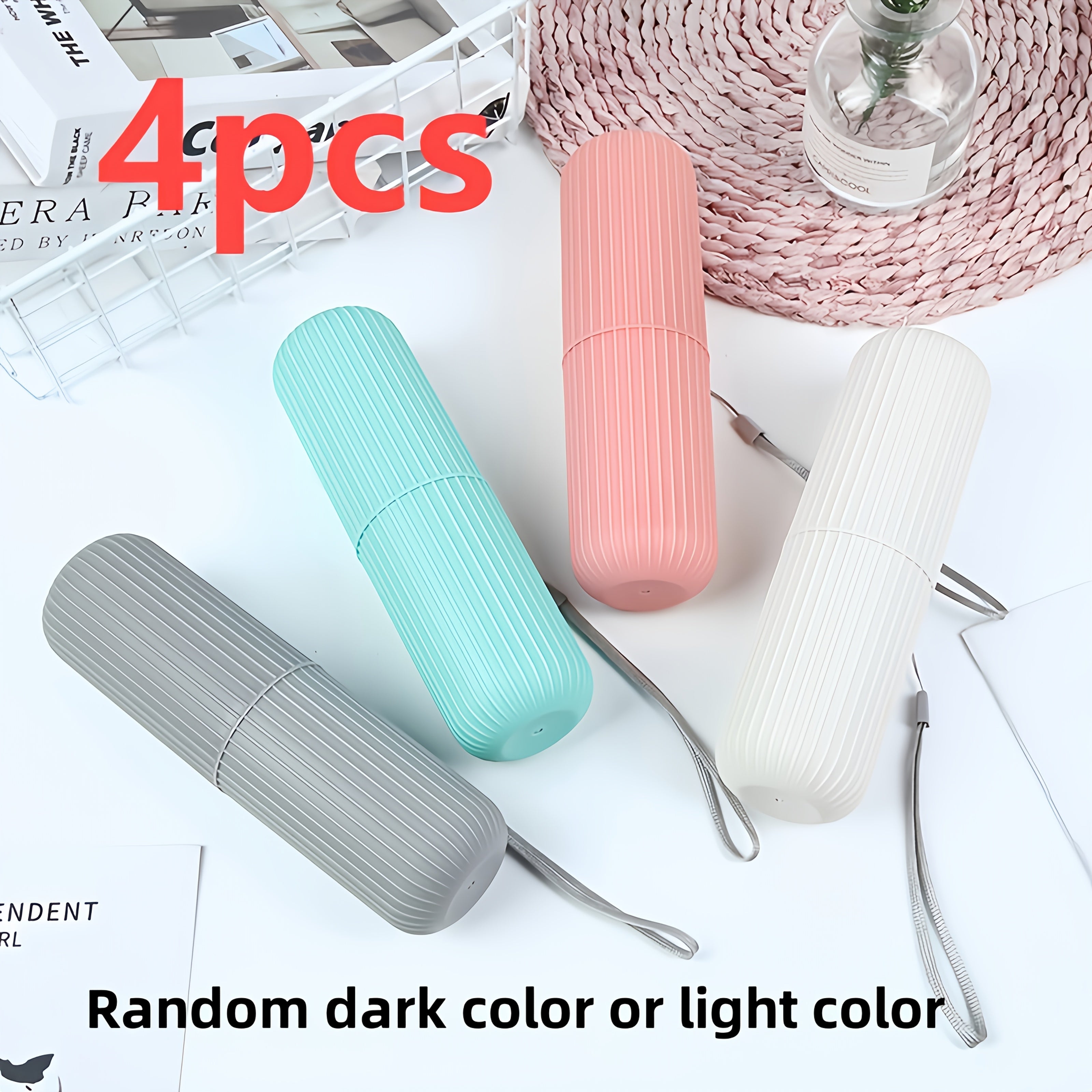 Travel Toothbrush Holder Multi-Color Portable for Travel Camping Kids Adults