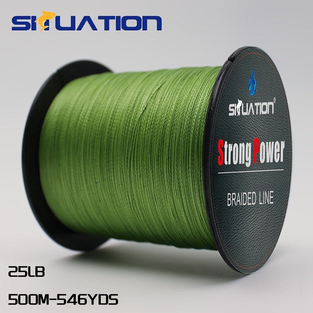 Ultra-Durable 499.87m PE Braided Fishing Line 4-Strand Anti-Abrasion Long Cast