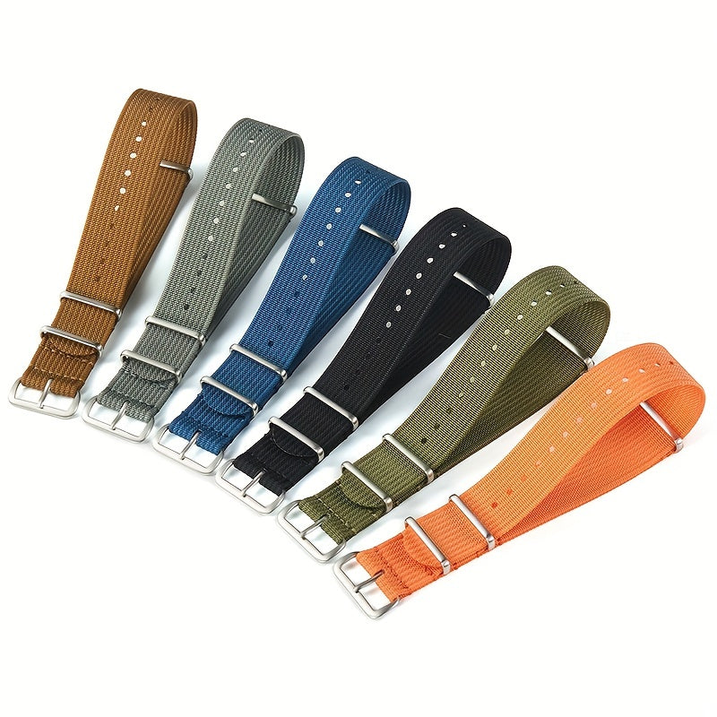 Nylon Watch Band with Stainless Steel Buckle 18mm 20mm 22mm for Men Women