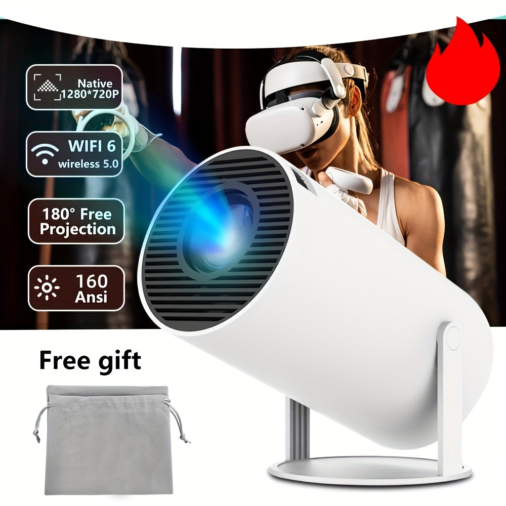 Портативный беспроводной проектор Android 11 1080P для домашнего кинотеатра и офиса