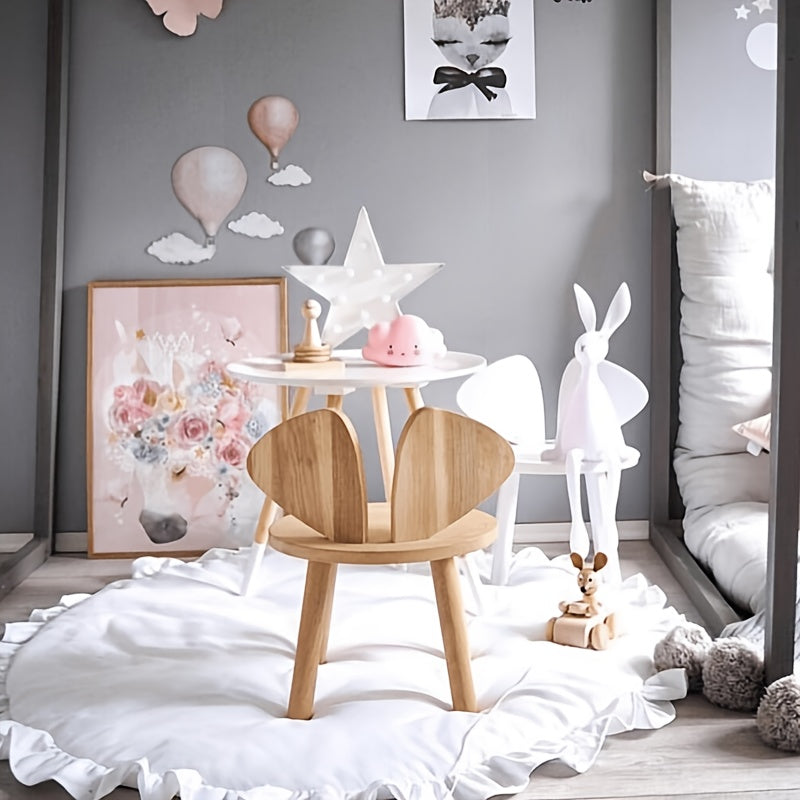 Kids Play Mat Lightweight Foldable Washable for Crawling and Playroom Decor in Gray White Pink