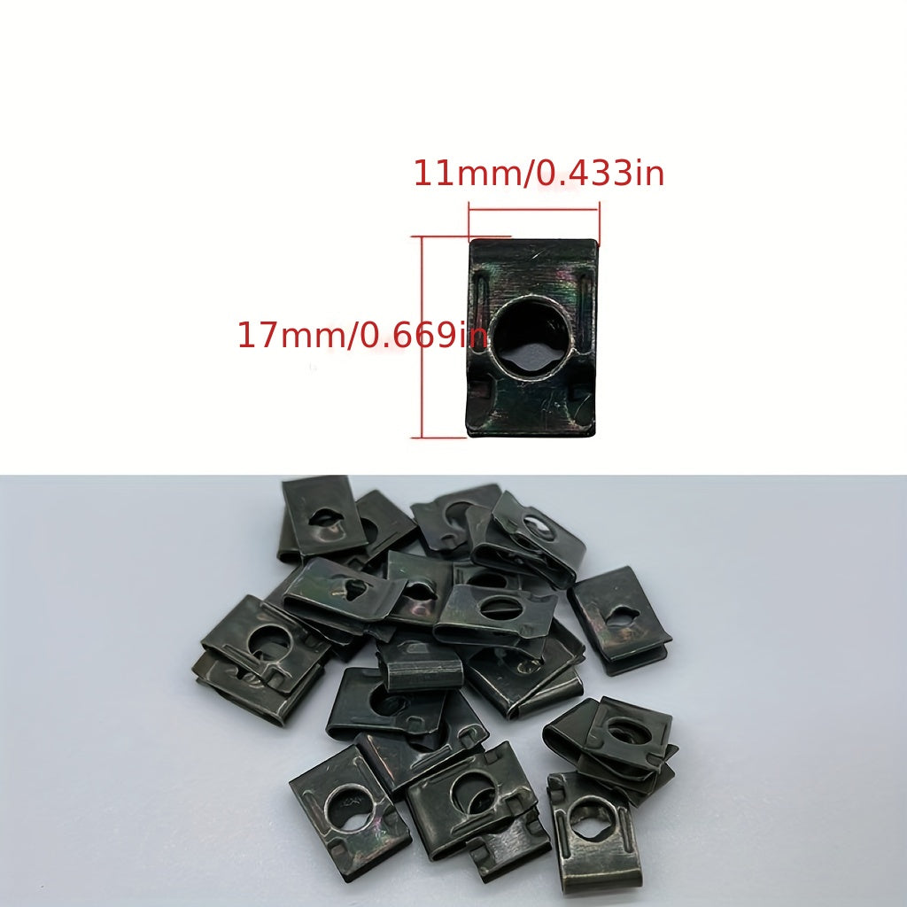 20 Pcs Motorcycle ATV Plastic Cover Metal Retainer Screws Clips M4 M5