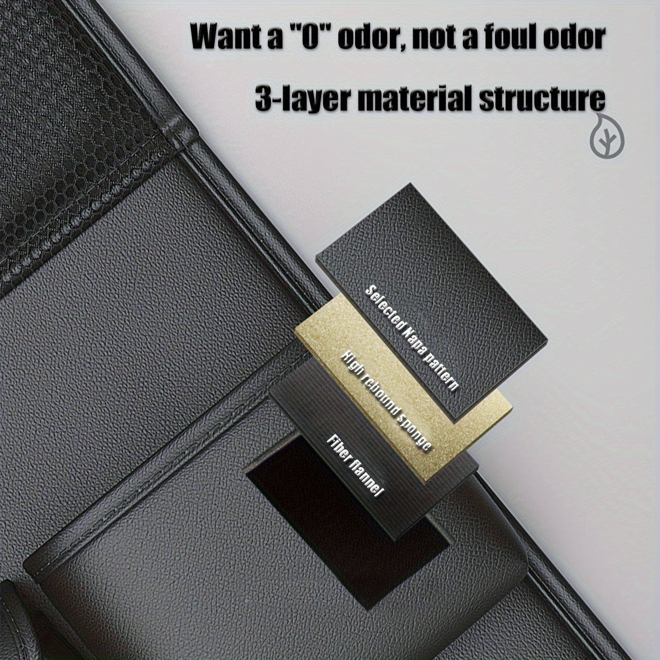 Car Back Seat Organizer Leather Storage Bag with Folding Table