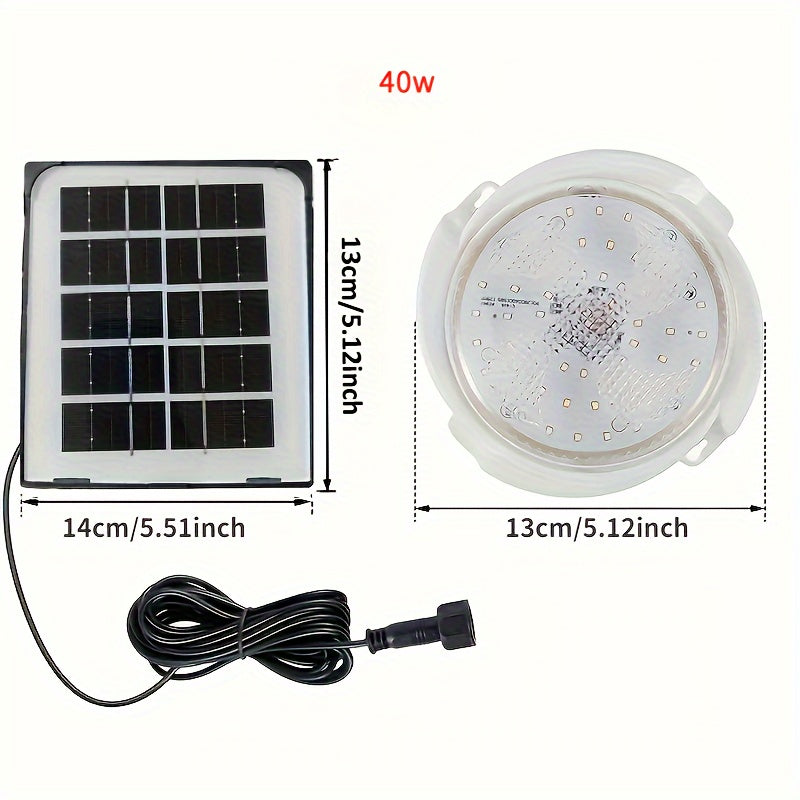 40W Solar Wall Light with Remote Control for Outdoor Garden Porch Balcony
