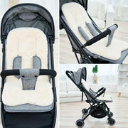 Plush Faux Rabbit Fur Stroller Seat Cushion Extra Warm Winter Pad for Kids