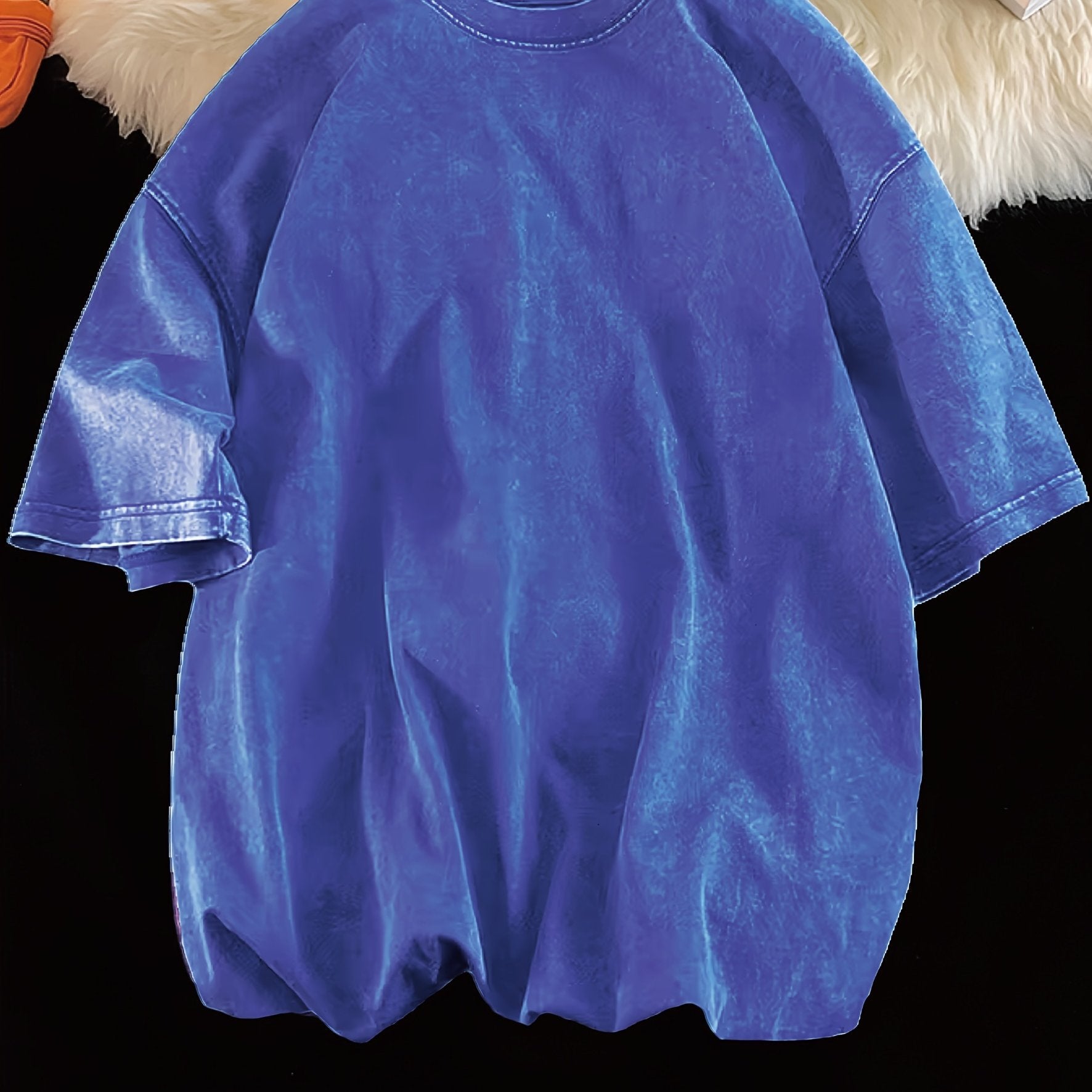 Unisex Vintage Tie Dye Cotton T-Shirt with Crew Neck and Loose Fit for Summer