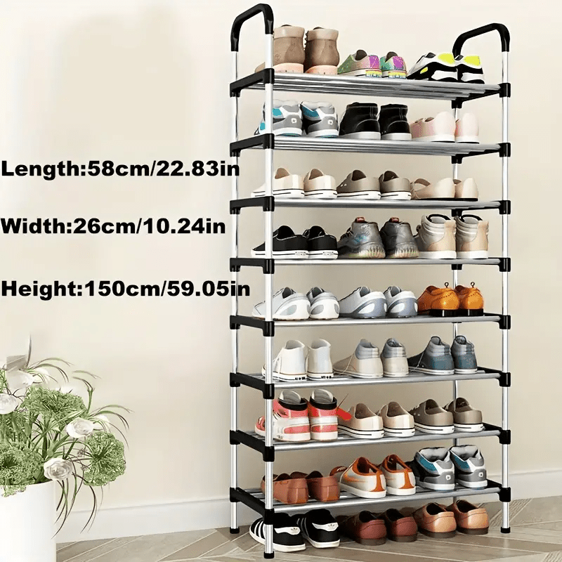 Multi-Layer Steel Shoe Rack for Entryway Bedroom and Living Room Storage