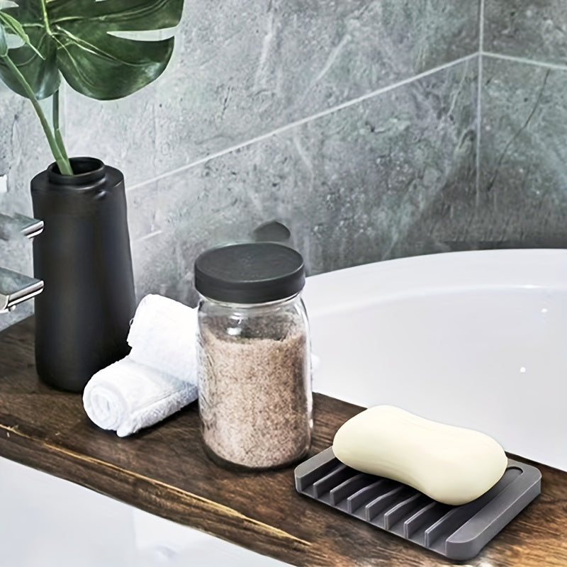 Jabonera de silicona con función de drenaje para baño o cocina