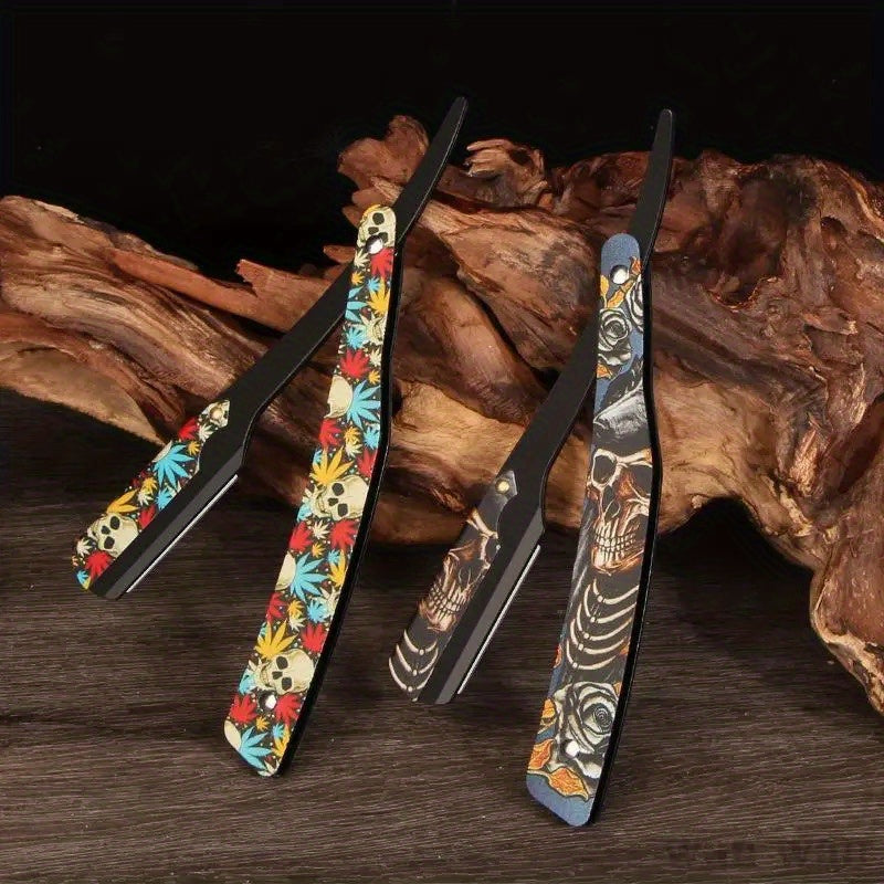 Men Stainless Steel Straight Edge Razor Professional Folding Shaver Barber Haircut Tool