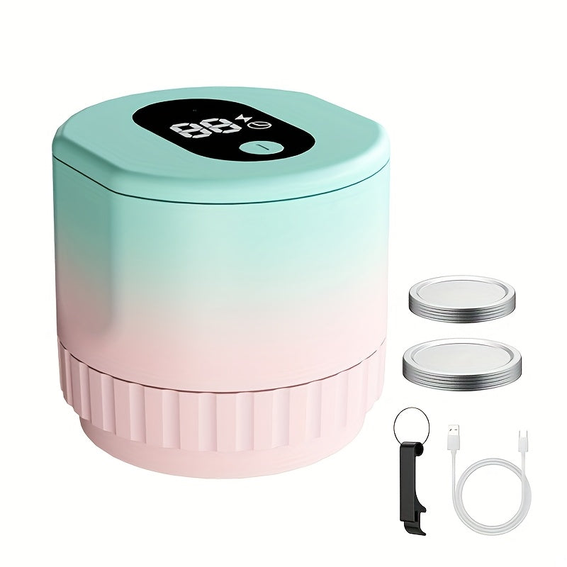 USB orqali qayta zaryadlanadigan batareyaga ega Elektrik Mason Jar Vacuum Sealer Kiti.