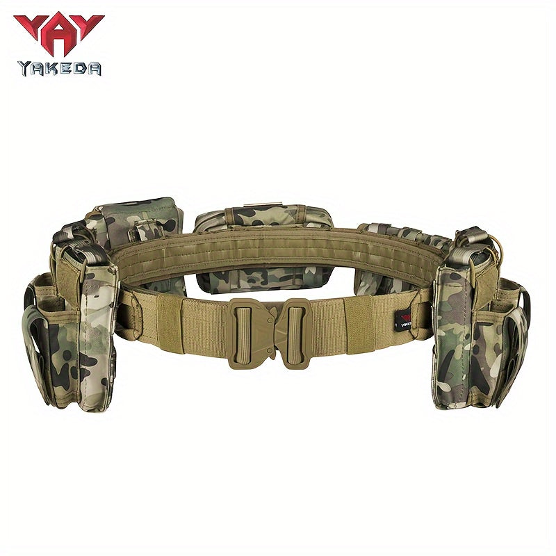 Nylon Tactical Belt with Detachable Adjustable Five-Piece Outdoor Patrol Set