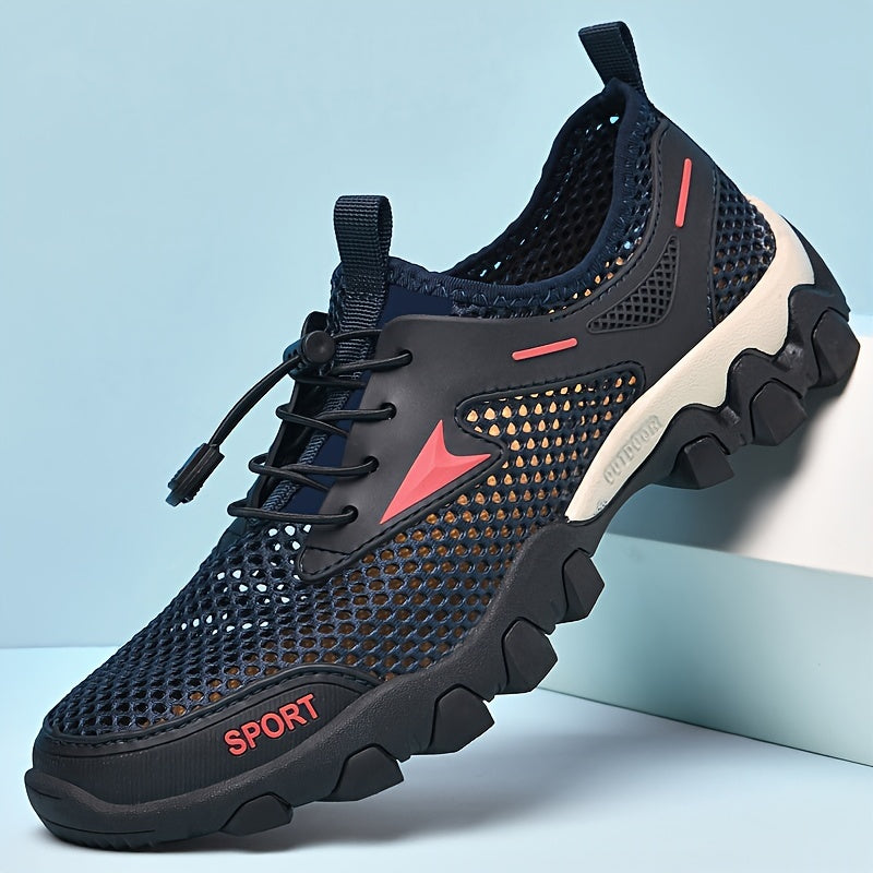 Men's Summer Breathable Non-Slip Durable Fabric Hiking Shoes for Outdoor Activities