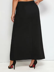 Plus Size Maxi Skirt High Waist A-Line Spring Summer Women's Clothing