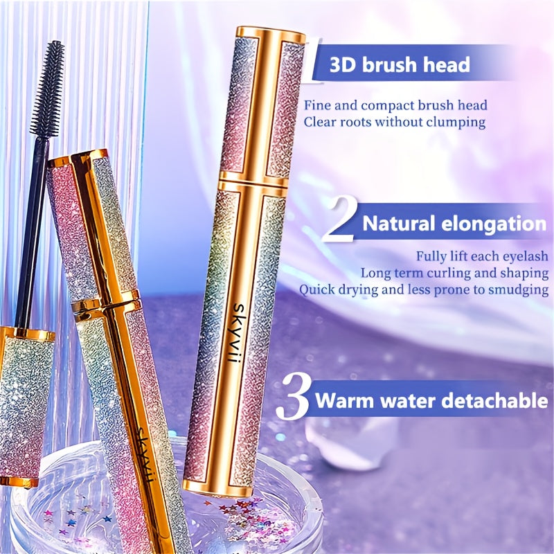 Women Waterproof Volumizing Black Mascara Long-Lasting Eye Makeup