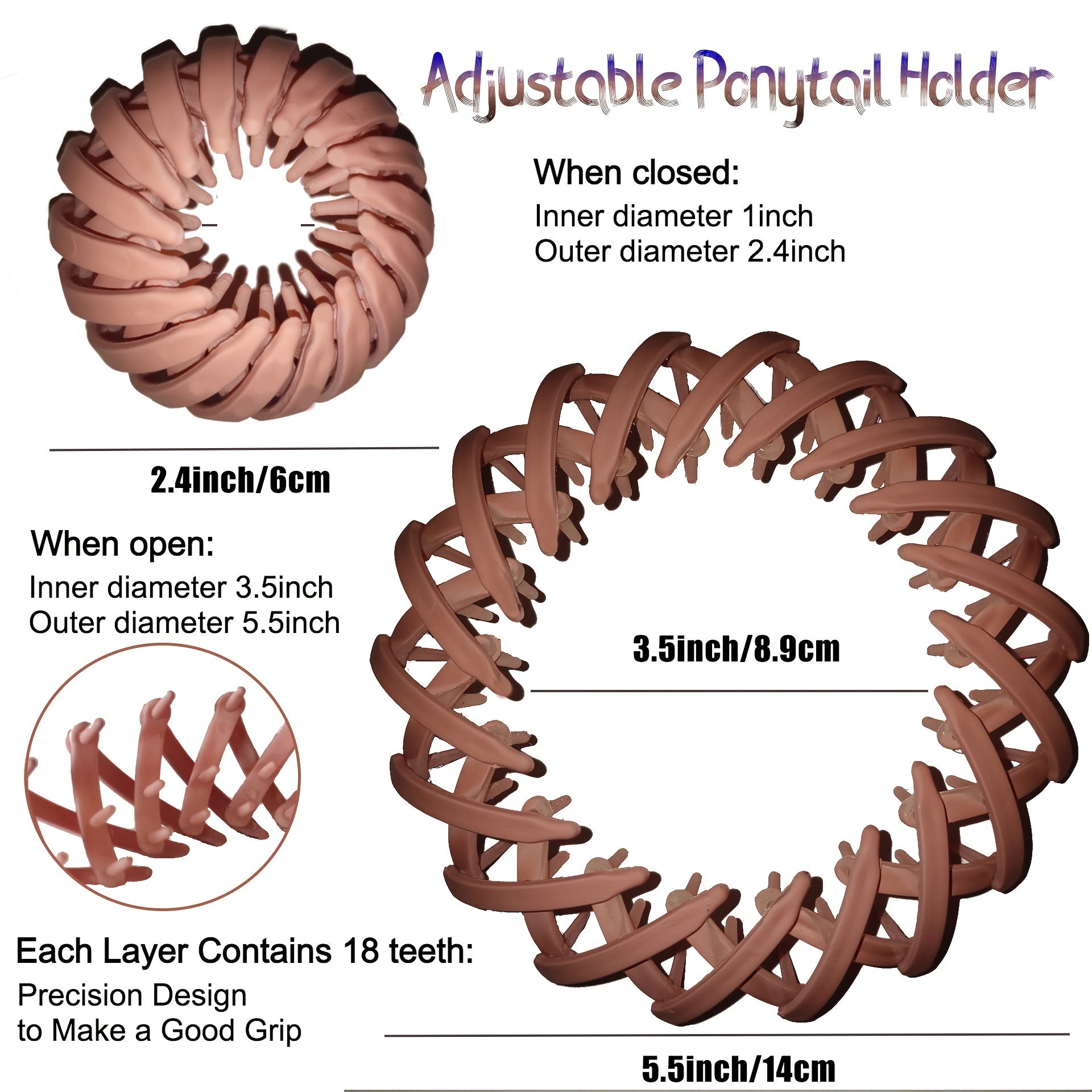 Clip de pelo mate con forma de nido de pájaro para mujer, sujetador de cola de caballo, creador de moño, de plástico, estilo espiral