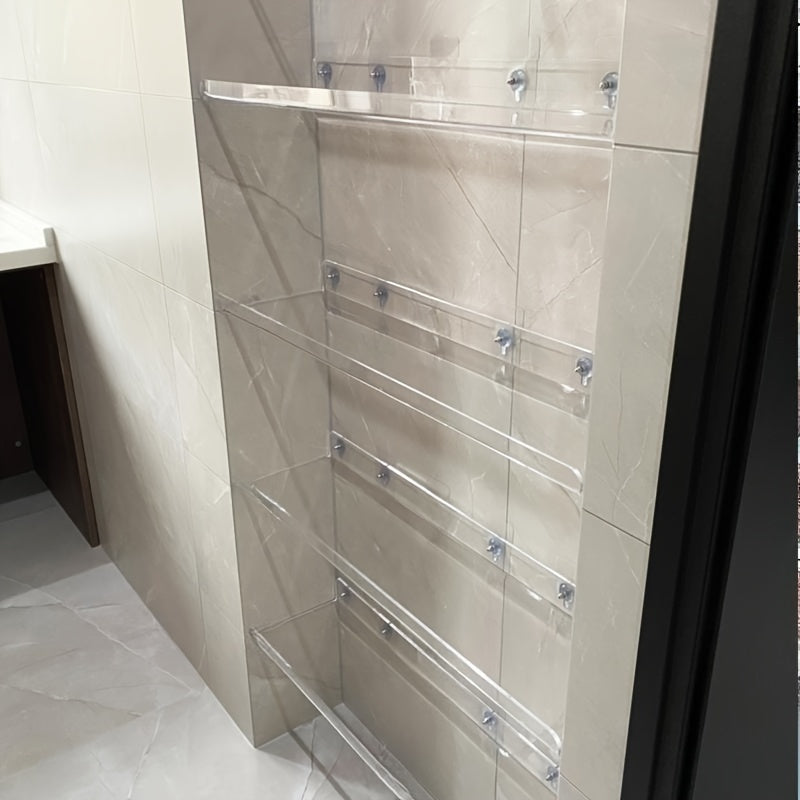 Clear Acrylic Floating Shelves for Bathroom Kitchen and Vinyl Record Display