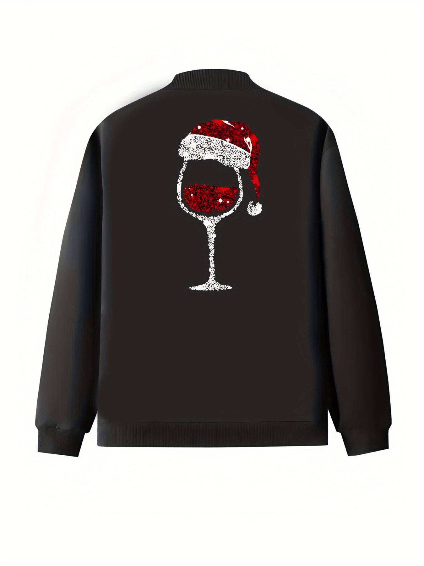 Women's Black All-Season Zip-Up Jacket with Baseball Collar