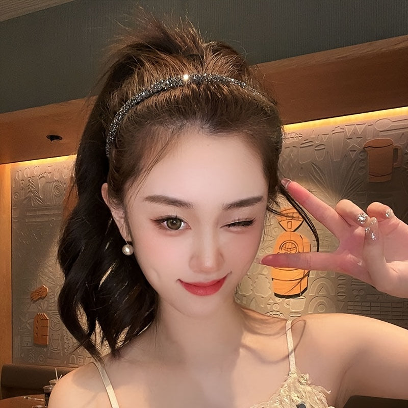 Full Diamond Hairbands with Teeth Anti-Slip for Face Washing and Makeup