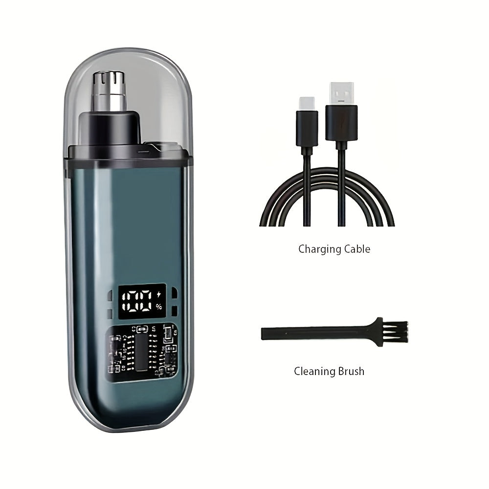 Men's USB Rechargeable Nose and Ear Hair Trimmer Compact Electric Personal Care