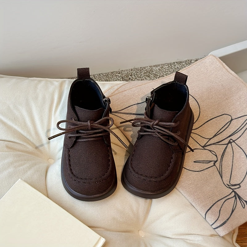 Kids Ankle Boots Unisex Geometric Pattern Rubber Sole Fall Winter Ages 14 and Under