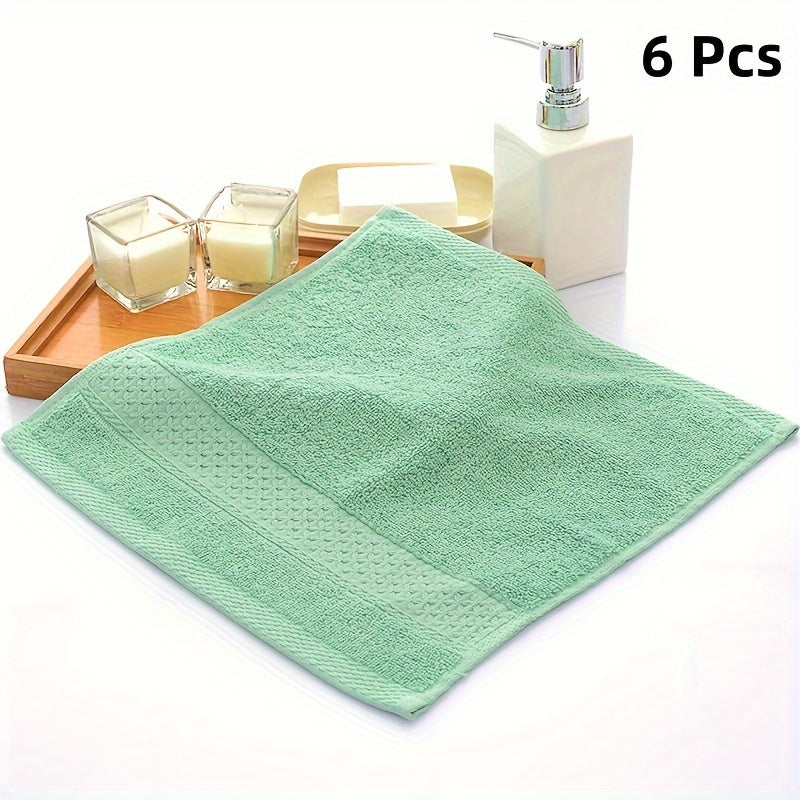 6-Piece Cotton Towel Set Absorbent Quick-Drying Soft Bathroom Towels