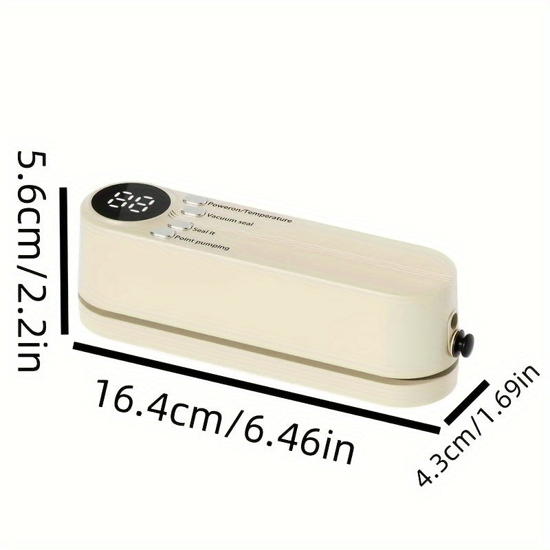 Qayta to'ldiriladigan vakuum yopishtiruvchi 1200mAh batareya bilan oziq-ovqatni saqlash va atıştırmalıklarni yopishtirish uchun