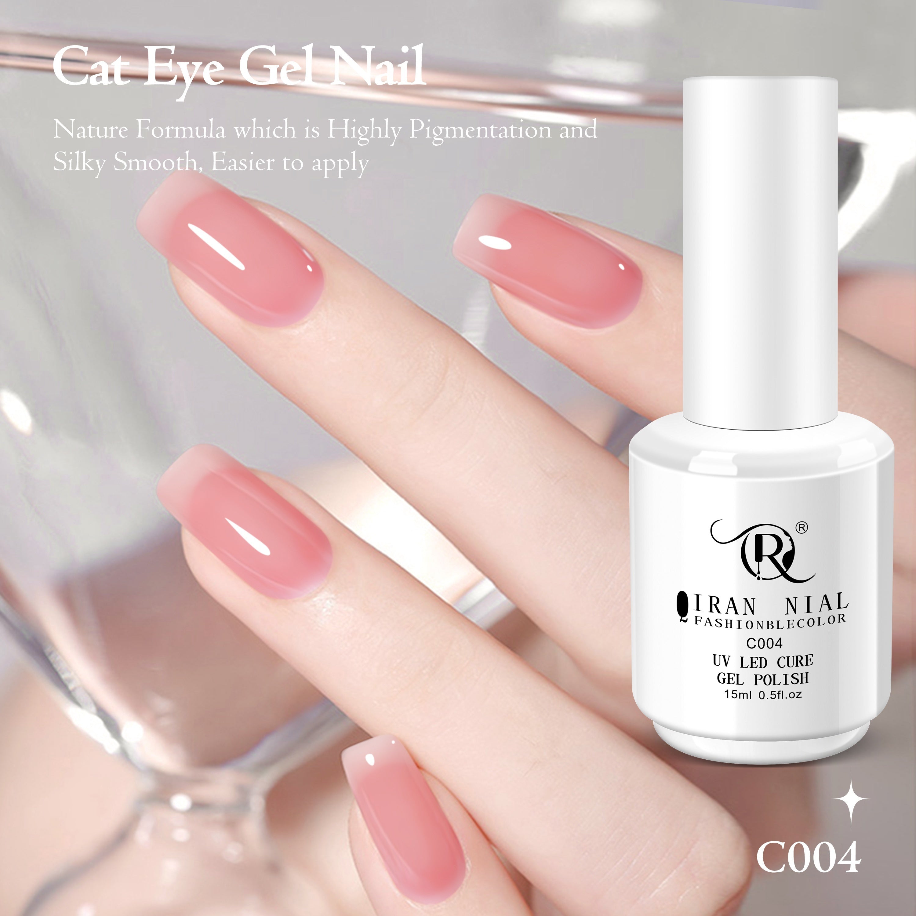 15ml Sheer Ice Jelly Gel Nail Polish Nude Pink Ombré Long-Lasting