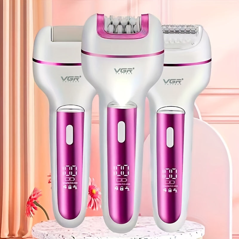 Women's Electric Hair Removal Kit USB Rechargeable Shaver Epilator for Underarms Bikini Sensitive Areas