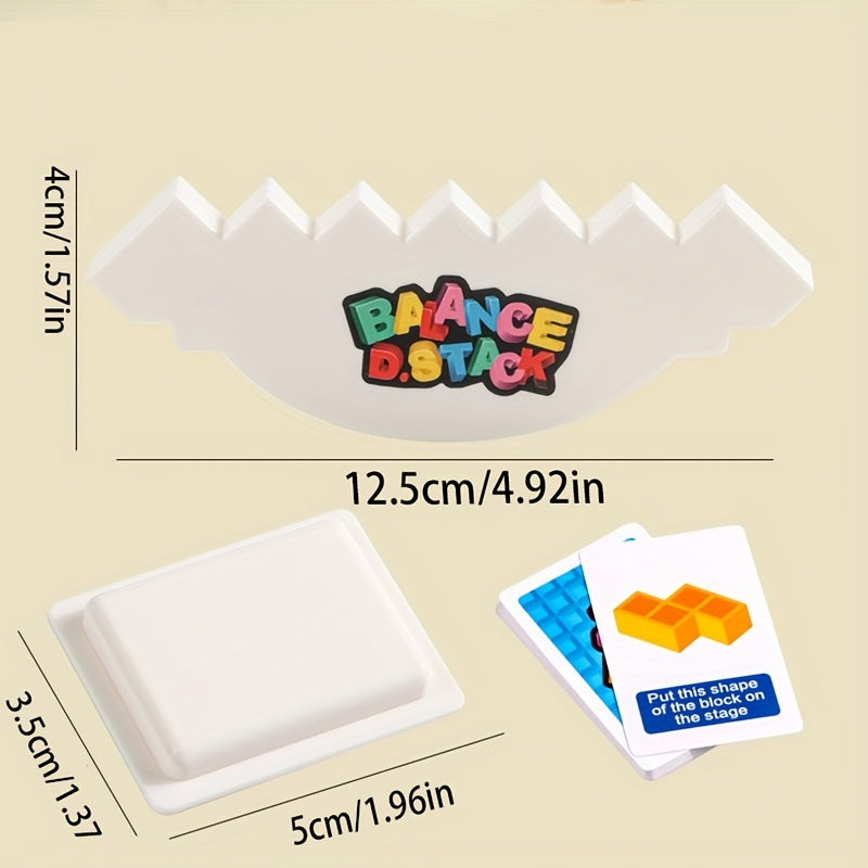 Educational Toy Balance Blocks and Puzzle Stack Toys for Concentration and Tower Building for Ages 3 and Up