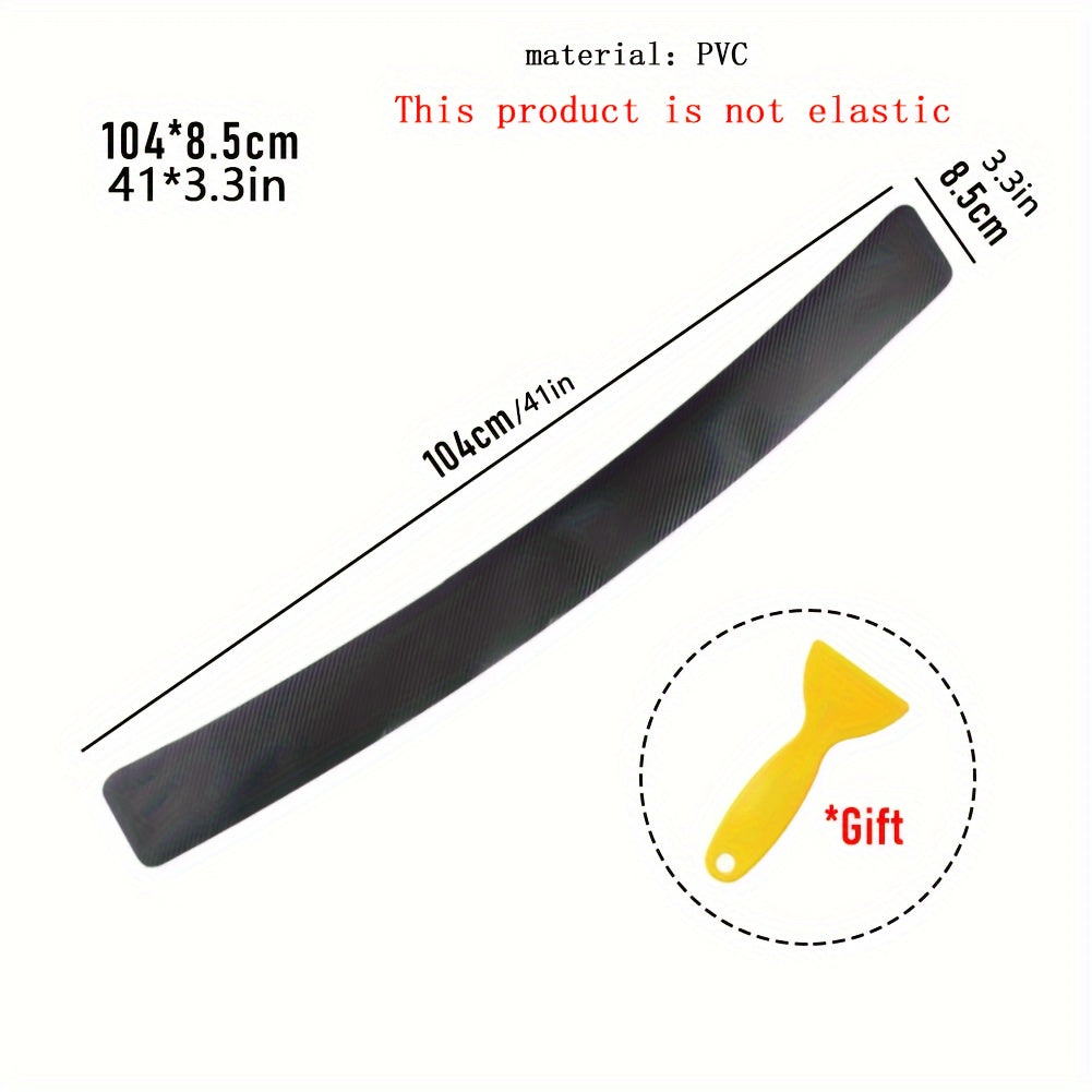 Universal Rear Trunk Guard Plate Sticker 3D Carbon Fiber Scratch Protection