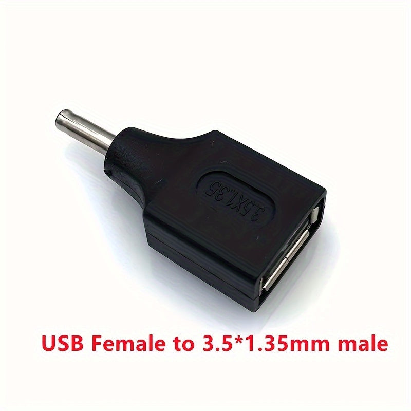 Convertidor de USB a corriente continua para cargar dispositivos, compatibilidad de 5.5x2.5mm a 3.5x1.35mm