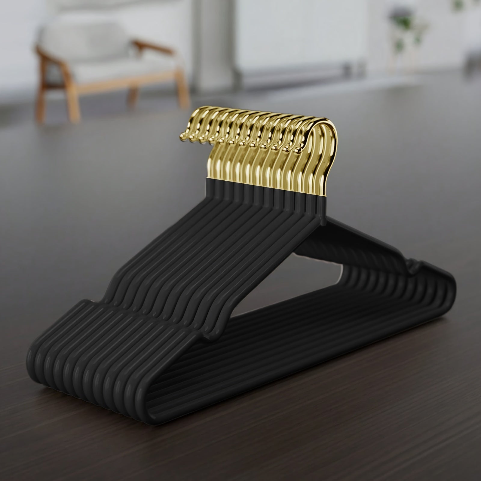 Metal Clothing Hangers Set 10/30 Pack Gold Space Saving Hangers