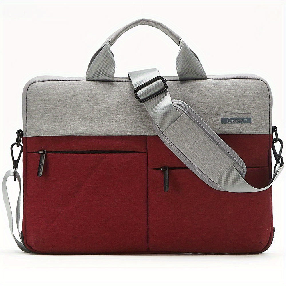 Suv o'tkazmaydigan, shokga chidamli noutbuk sumkasi, rezina burchak yostiqlari bilan, minimalistik uslub, biznes, maktab, sayohat uchun, kulrang, burgundy, qizil, ko'k, qora