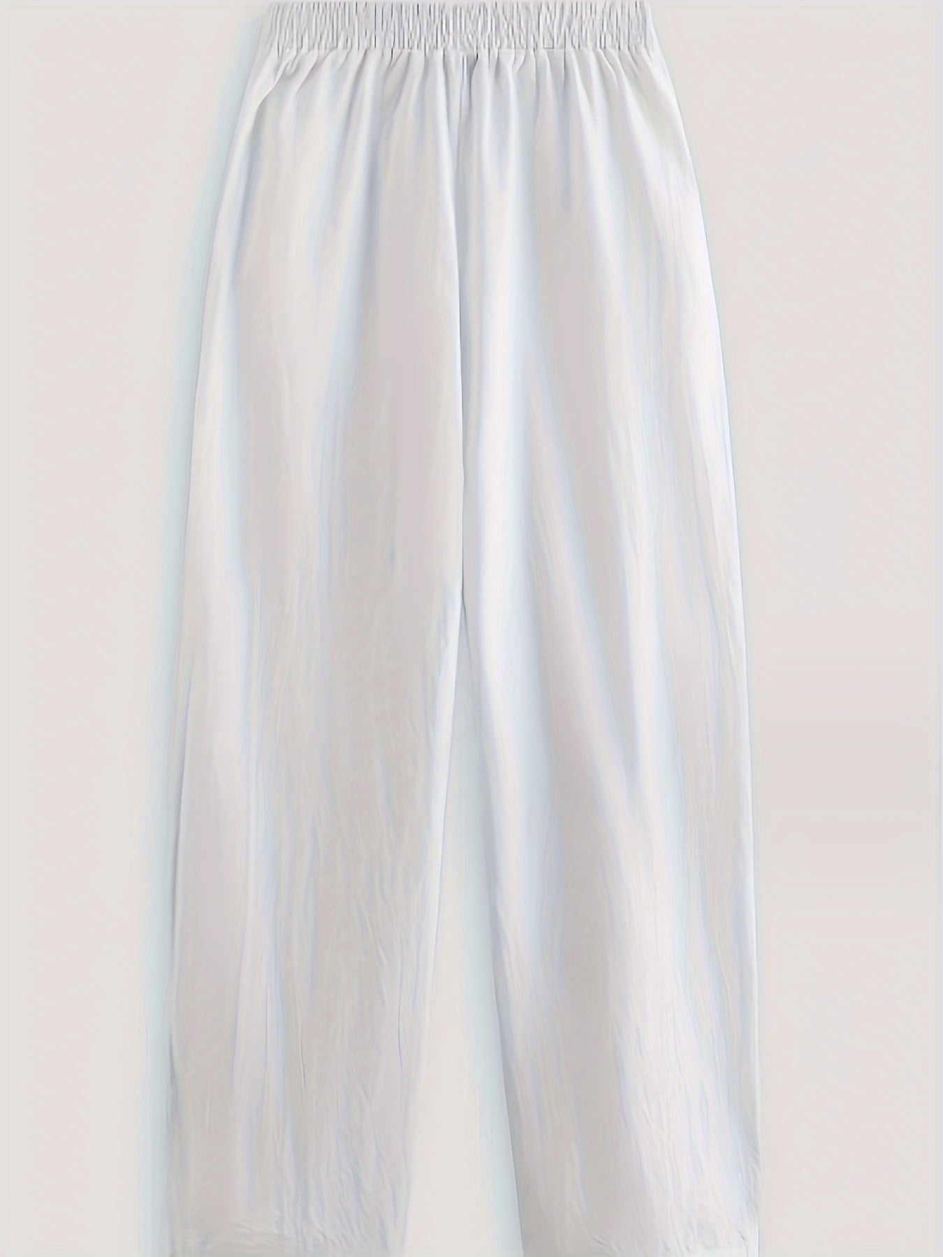 Pantalones rectos de poliéster para mujer de tallas grandes con bolsillos inclinados para primavera y verano